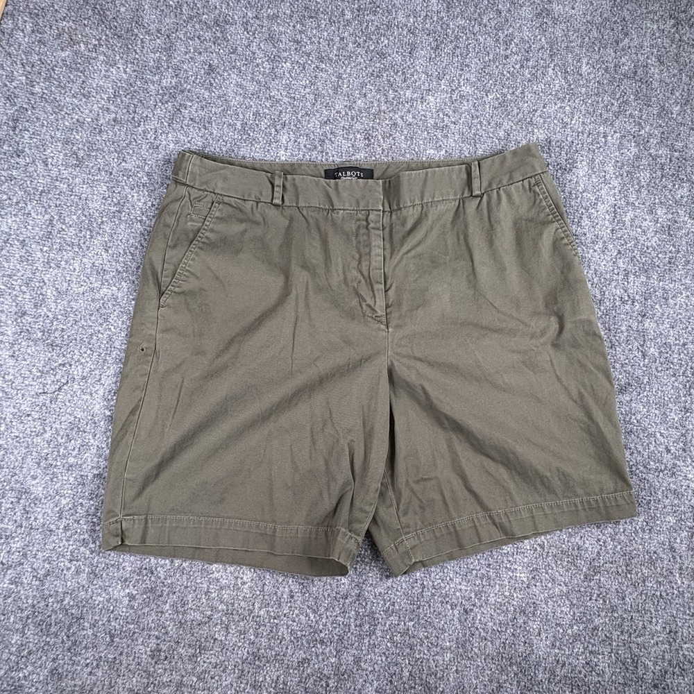 Talbots Shorts Womens 10 Olive Green Chino Grunge‎ Distressed Gorpcore Outdoor